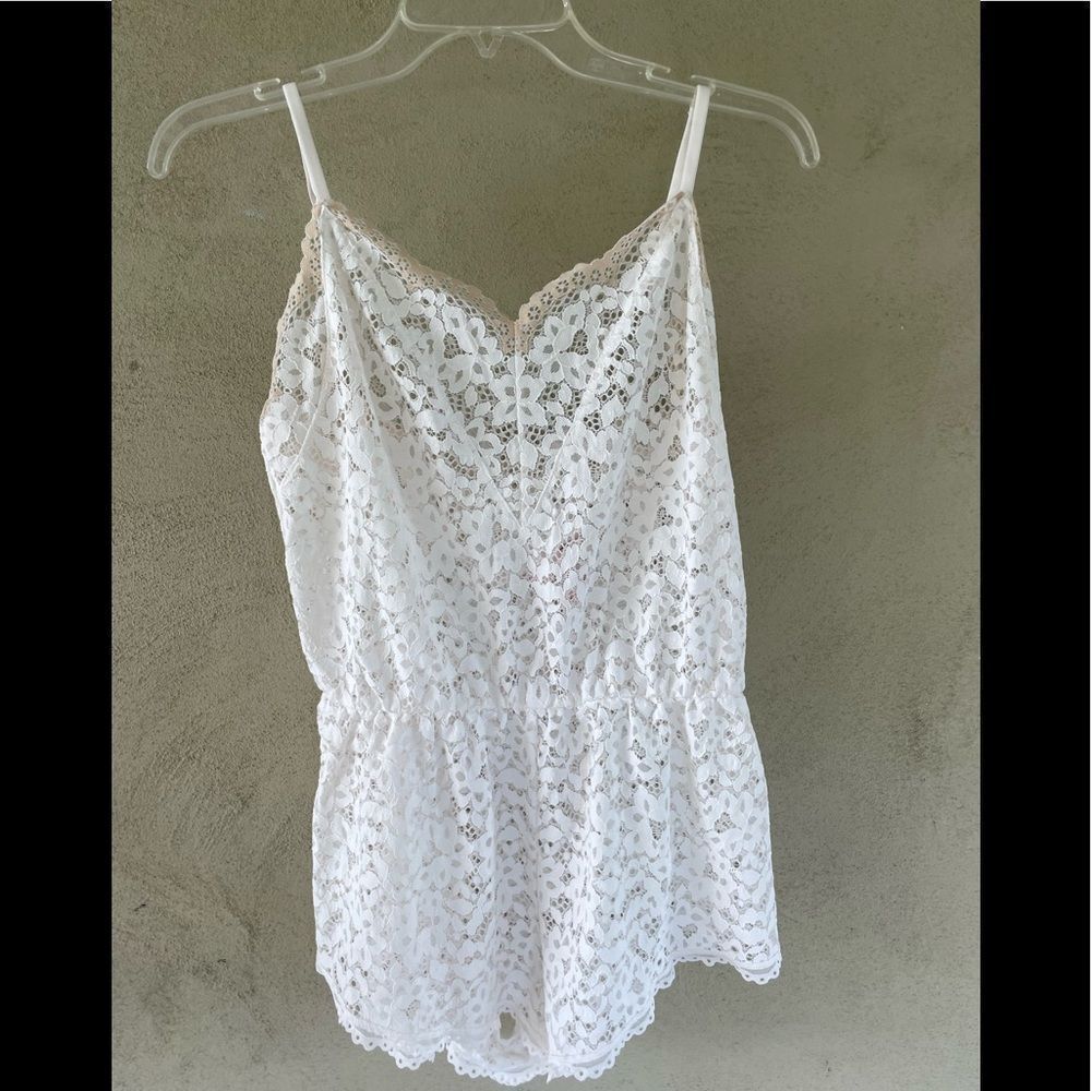 Victoria's Secret White Lace Chemise